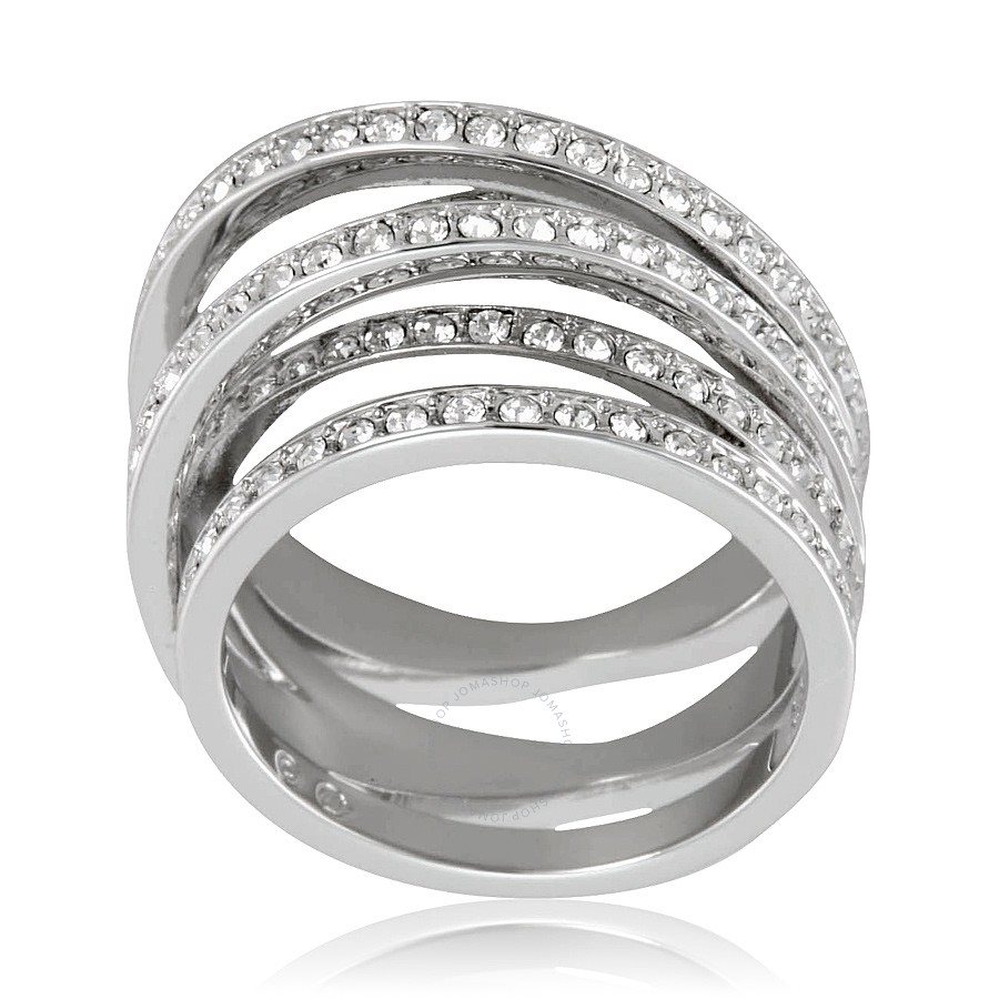 Swarovski spiral deals ring silver